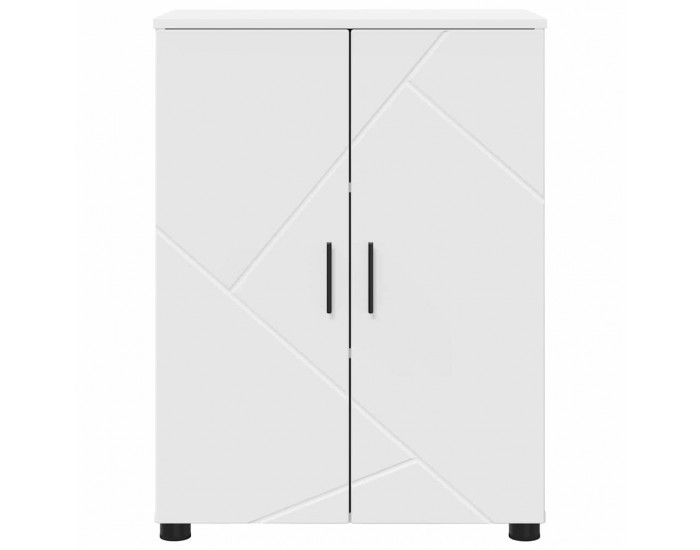 Sonata H Шкаф за баня с рафт Бяло 60 x 35 x 80 см Инженерно дърво