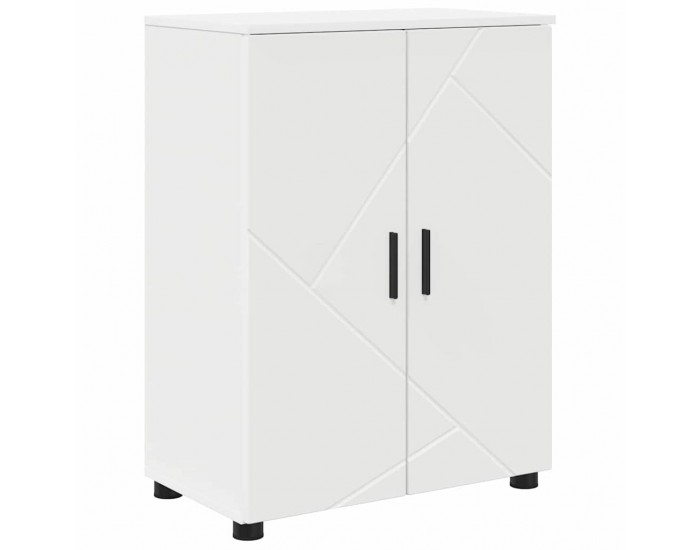 Sonata H Шкаф за баня с рафт Бяло 60 x 35 x 80 см Инженерно дърво