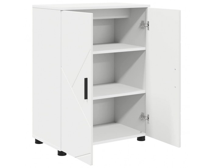 Sonata H Шкаф за баня с рафт Бяло 60 x 35 x 80 см Инженерно дърво
