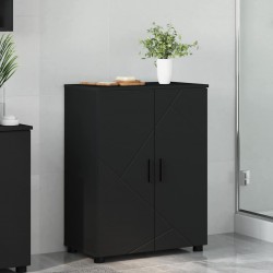 Sonata H Шкаф за баня с рафт Черно 60 x 35 x 80 см Инженерно дърво - Dulapuri de baie