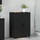 Sonata H Шкаф за баня с рафт Черно 60 x 35 x 80 см Инженерно дърво