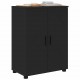 Sonata H Шкаф за баня с рафт Черно 60 x 35 x 80 см Инженерно дърво