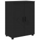 Sonata H Шкаф за баня с рафт Черно 60 x 35 x 80 см Инженерно дърво