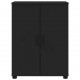 Sonata H Шкаф за баня с рафт Черно 60 x 35 x 80 см Инженерно дърво