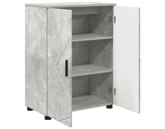 Sonata H Шкаф за баня Бетонно сиво 60 x 35 x 80 см Инженерно дърво