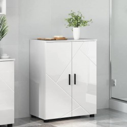 Sonata H Шкаф за баня с рафт Бяло Със Силен Гланц 60 x 35 x 80 см - Dulapuri de baie