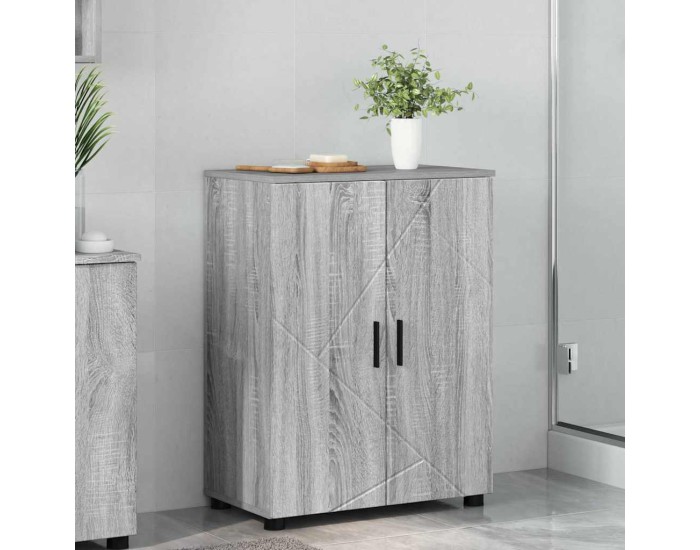 Sonata Dulap de Baie Gri Sonoma 60 x 35 x 80 cm Lemn prelucrat, Metal