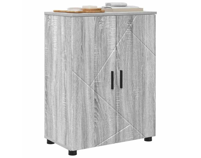 Sonata Dulap de Baie Gri Sonoma 60 x 35 x 80 cm Lemn prelucrat, Metal