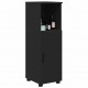 Sonata H Шкаф за баня с рафт Черно 30 x 35 x 95 см Инженерно дърво
