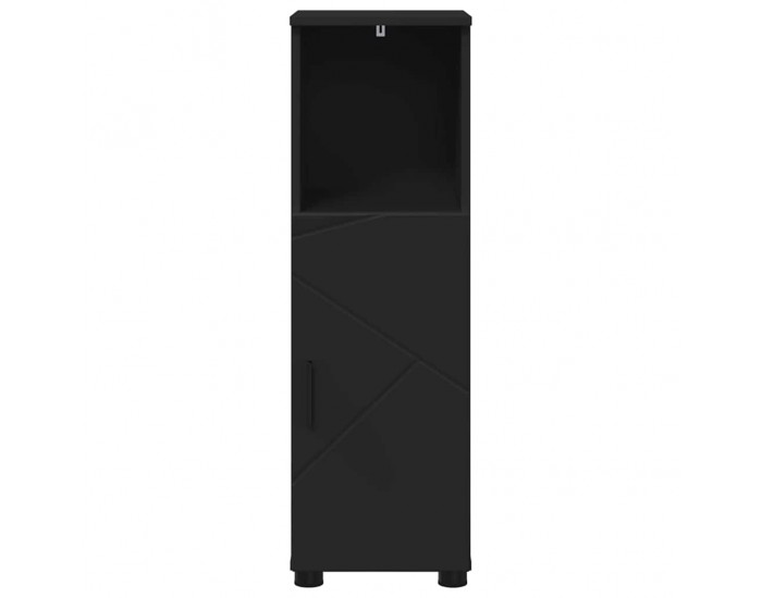 Sonata H Шкаф за баня с рафт Черно 30 x 35 x 95 см Инженерно дърво