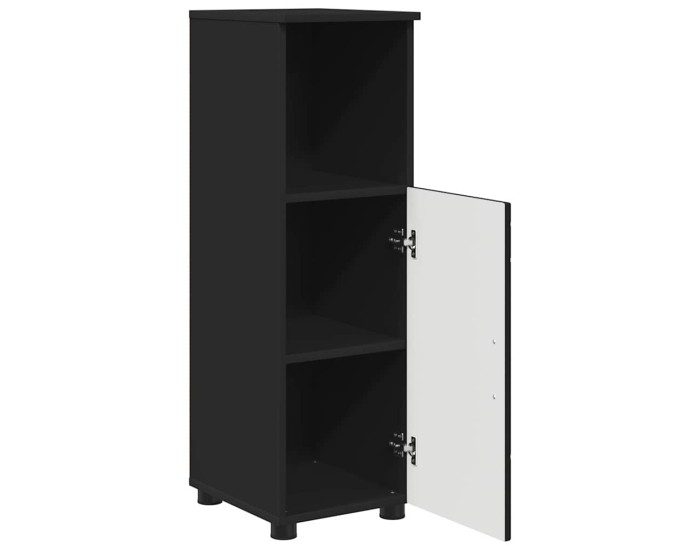 Sonata Dulap de Baie Negru 30 x 35 x 95 cm Lemn prelucrat, Metal