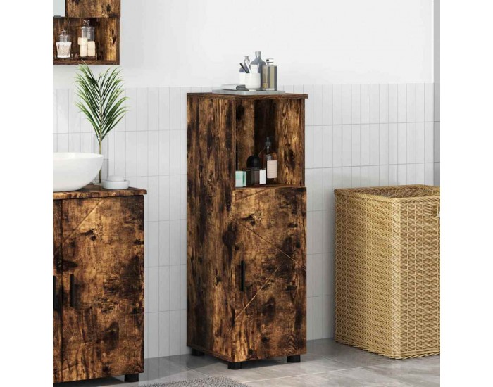 Sonata H Шкаф за баня с рафт Опушен дъб 30 x 35 x 95 см Инженерно дърво