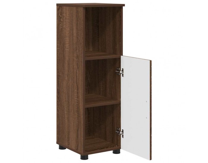Sonata H Шкаф за баня с рафт Кафяв дъб 30 x 35 x 95 см Инженерно дърво