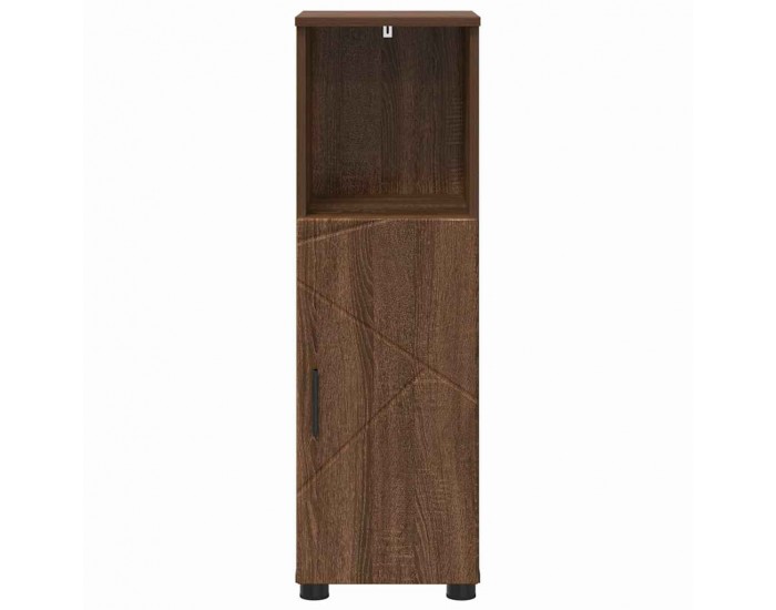 Sonata H Шкаф за баня с рафт Кафяв дъб 30 x 35 x 95 см Инженерно дърво