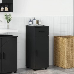 Sonata H Шкаф за баня с чекмедже Черно 30 x 35 x 80 см Инженерно дърво - Dulapuri de baie