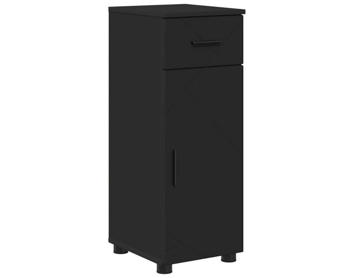 Sonata Dulap de Baie Negru 30 x 35 x 80 cm Lemn prelucrat, Metal