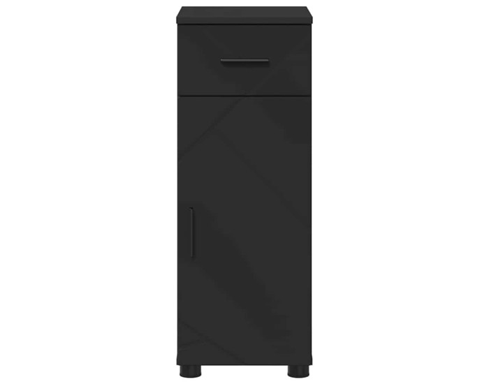 Sonata Dulap de Baie Negru 30 x 35 x 80 cm Lemn prelucrat, Metal