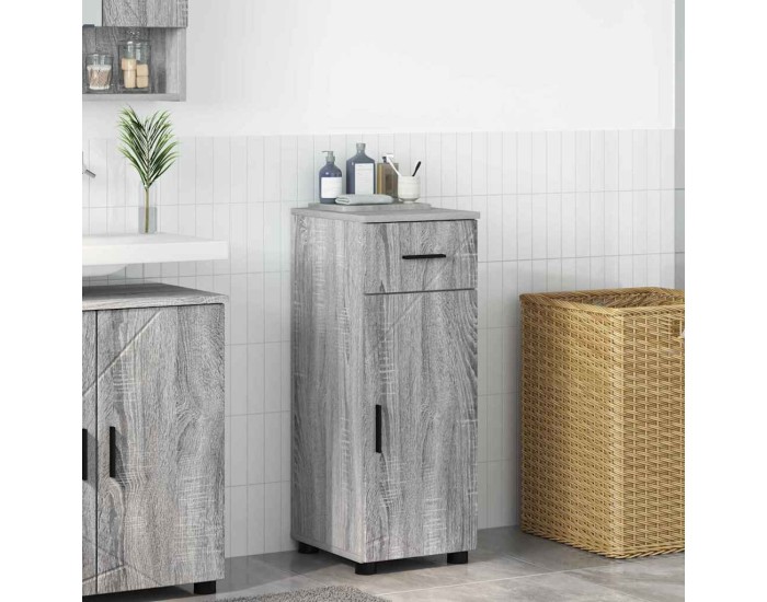 Sonata Dulap de Baie Gri Sonoma 30 x 35 x 80 cm Lemn prelucrat, Metal