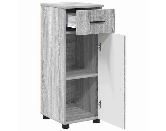 Sonata Dulap de Baie Gri Sonoma 30 x 35 x 80 cm Lemn prelucrat, Metal