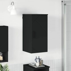 Sonata H Шкаф за баня с врата Черно 30 x 31.5 x 61 см Инженерно дърво - Dulapuri de baie