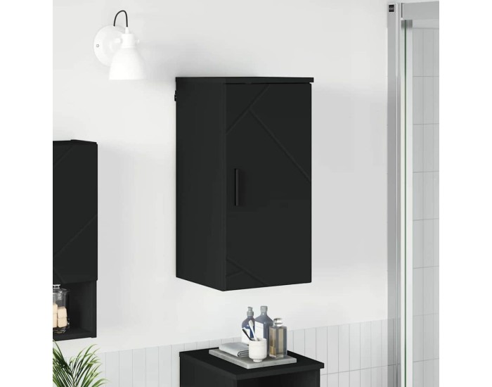 Sonata Dulap de Baie Negru 30 x 31,5 x 61 cm Lemn prelucrat, Metal