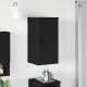 Sonata H Шкаф за баня с врата Черно 30 x 31.5 x 61 см Инженерно дърво