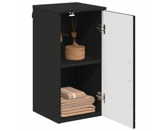 Sonata Dulap de Baie Negru 30 x 31,5 x 61 cm Lemn prelucrat, Metal