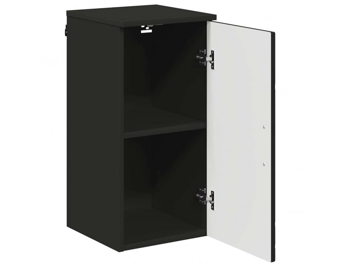 Sonata H Шкаф за баня с врата Черно 30 x 31.5 x 61 см Инженерно дърво