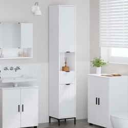 Sonata H Висок шкаф за баня Бяло 31.5 x 33 x 190 см Инженерно дърво - Baie