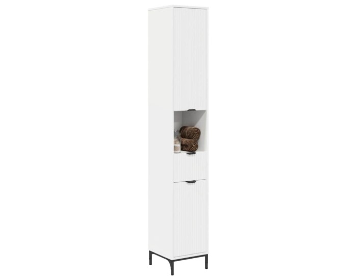 Sonata Dulap de Baie Alb 31,5 x 33 x 190 cm Lemn prelucrat, Metal