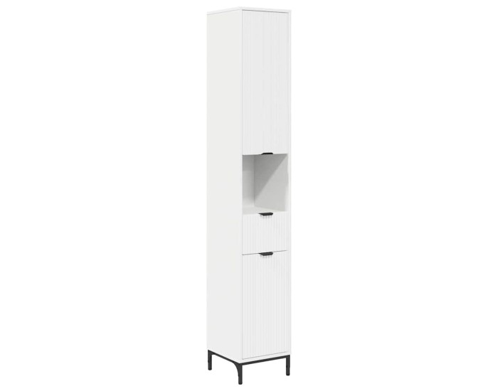 Sonata Dulap de Baie Alb 31,5 x 33 x 190 cm Lemn prelucrat, Metal