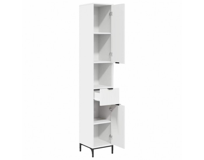 Sonata H Висок шкаф за баня Бяло 31.5 x 33 x 190 см Инженерно дърво