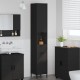 Sonata H Висок шкаф за баня Черно 31.5 x 33 x 190 см Инженерно дърво