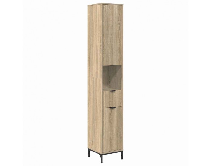 Sonata H Висок шкаф за баня с чекмедже дъб сонома 31.5 x 33 x 190 см