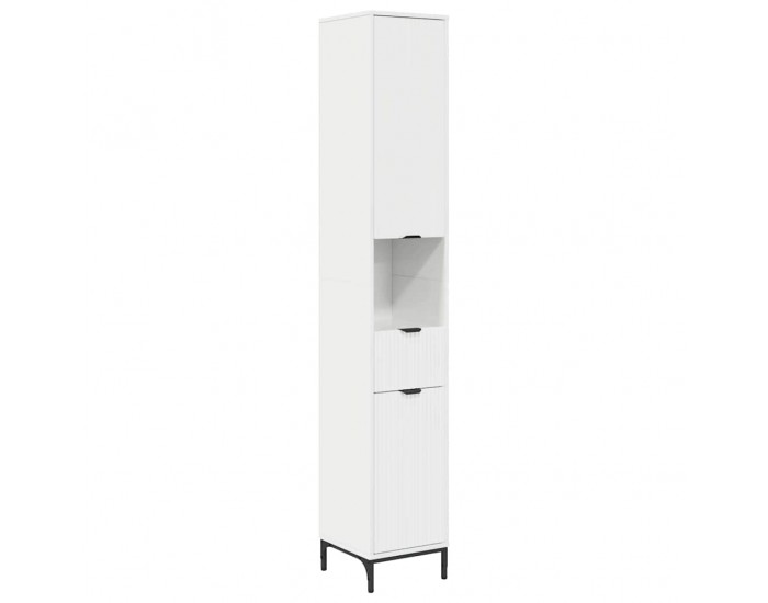 Sonata H Висок шкаф за баня Бяло Със Силен Гланц 31.5 x 33 x 190 см