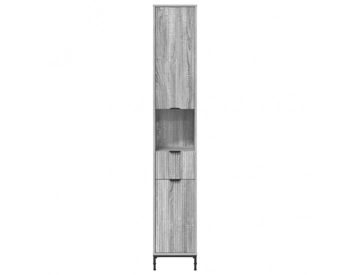 Sonata H Висок шкаф за баня с чекмедже Сив сонома 31.5 x 33 x 190 см