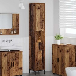 Sonata H Висок шкаф за баня с чекмедже Старо дърво 31.5 x 33 x 190 см - Baie