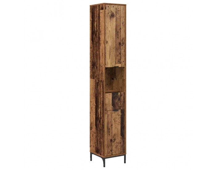 Sonata H Висок шкаф за баня с чекмедже Старо дърво 31.5 x 33 x 190 см
