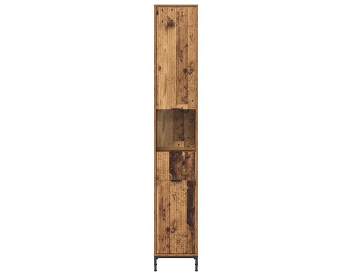 Sonata H Висок шкаф за баня с чекмедже Старо дърво 31.5 x 33 x 190 см