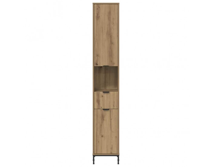 Sonata H Висок шкаф за баня с чекмедже дъб артизан 31.5 x 33 x 190 см