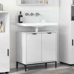 Sonata H Шкаф за мивка в баня Бяло Със Силен Гланц 60.5 x 33.5 x 61 см - Dulapuri de baie
