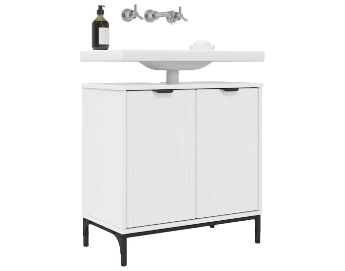 Sonata Dulap pentru Chiuveta de Baie Alb lucios 60,5 x 33,5 x 61 cm