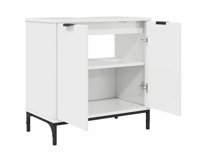 Sonata Dulap pentru Chiuveta de Baie Alb lucios 60,5 x 33,5 x 61 cm