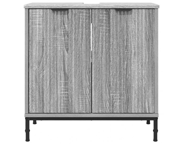 Sonata H Шкаф за мивка в баня с врата Сив сонома 60.5 x 33.5 x 61 см