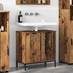 Sonata H Шкаф за мивка в баня с врата Старо дърво 60.5 x 33.5 x 61 см - Dulapuri de baie
