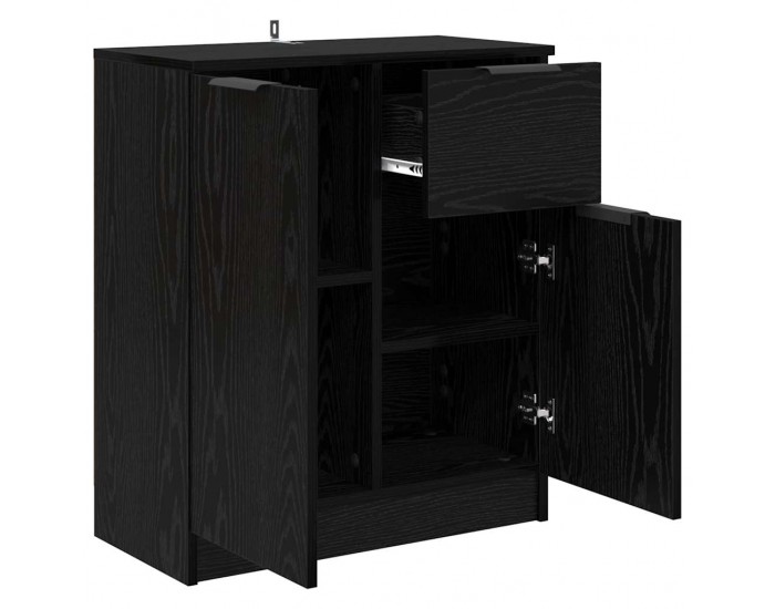 Sonata H Служебен шкаф Черен дъб 60 x 30 x 70 см Инженерно дърво
