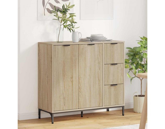 Sonata H Служебен шкаф дъб сонома 89.5 x 33 x 82 см Инженерно дърво