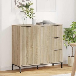 Sonata H Служебен шкаф дъб сонома 89.5 x 33 x 82 см Инженерно дърво - Corpuri, vitrine, biblioteci modulare