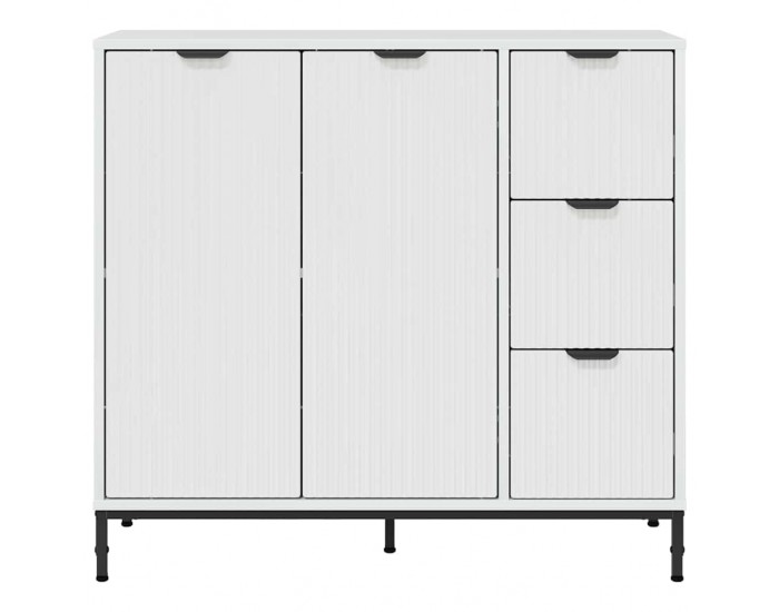 Sonata H Служебен шкаф с чекмедже Бяло Със Силен Гланц 89.5 x 33 x 82 см