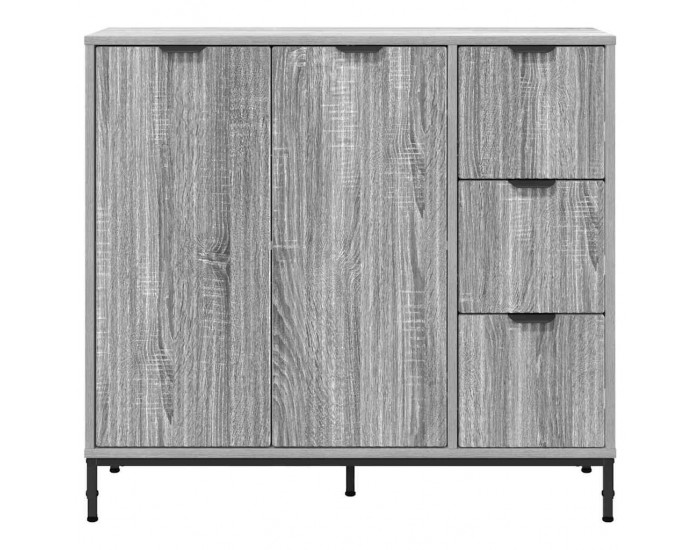 Sonata H Служебен шкаф Сив сонома 89.5 x 33 x 82 см Инженерно дърво